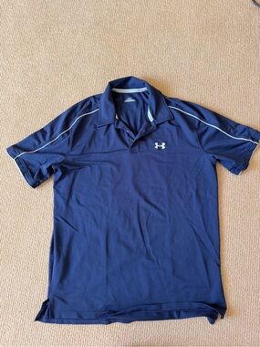 Under Armour Men's Dark Blue Performance Polo